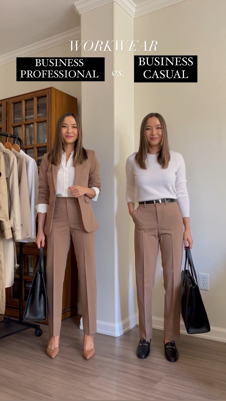 Workwear business professional vs business professional 
Mango suit—great budget friendly workwear! 
Blazer & pants small size runs TTS 
Naturalizer heels & sam Edelman loafers—my comfiest two work shoes! 
My top recommendation for a white cashmere crew is reformation 

#LTKstyletip #LTKworkwear #LTKSeasonal