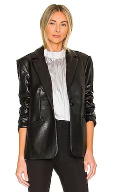Cinq a Sept Faux Leather Kylie Jacket in Black from Revolve.com | Revolve Clothing (Global)
