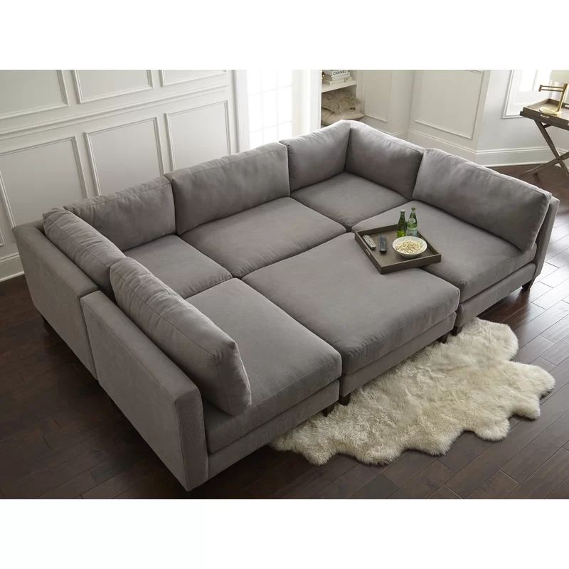 Chelsea 120" Symmetrical Modular Sectional with Ottoman | Wayfair North America