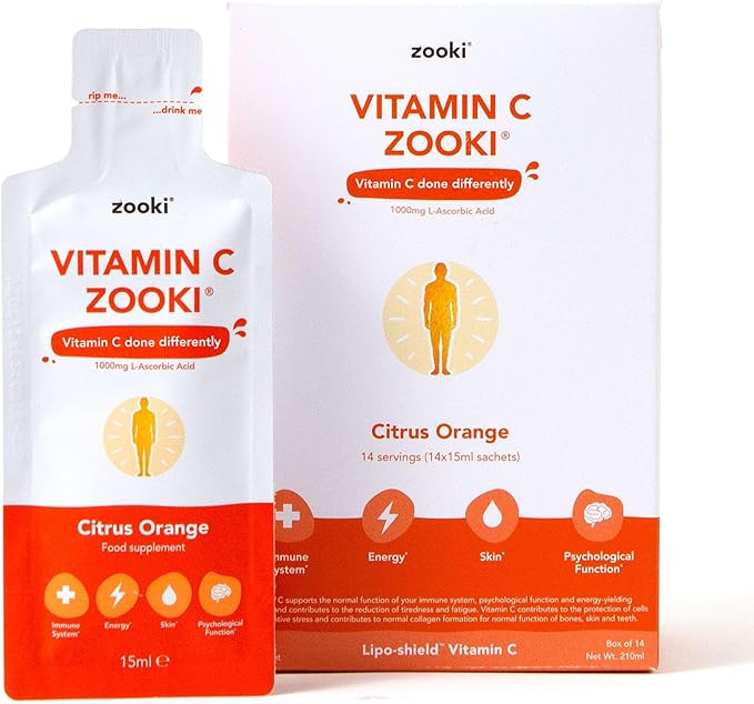 Zooki Liposomal Vitamin C 1000mg Liquid – 4X Higher Absorption – Great Taste, Sugar Free, Veg... | Amazon (US)
