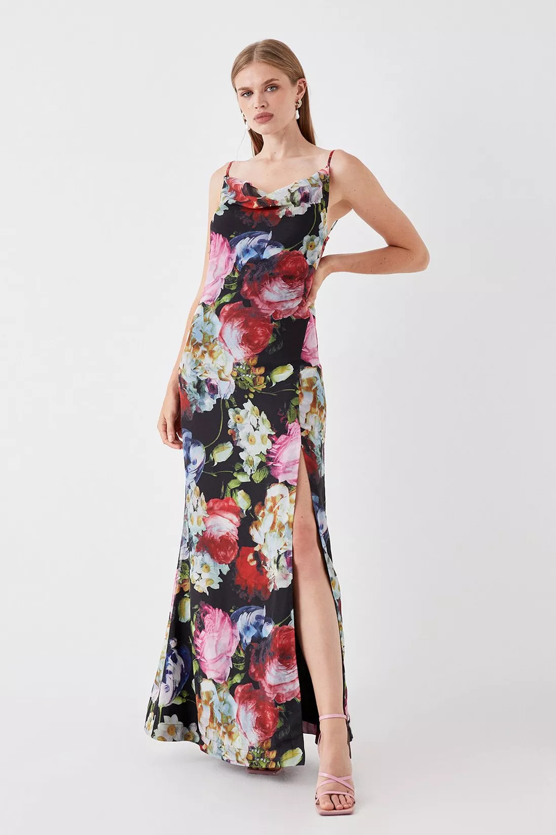 Dresses | Sophie Habboo Printed Chiffon Cowl Neck Maxi Dress | Coast | Coast UK & IE