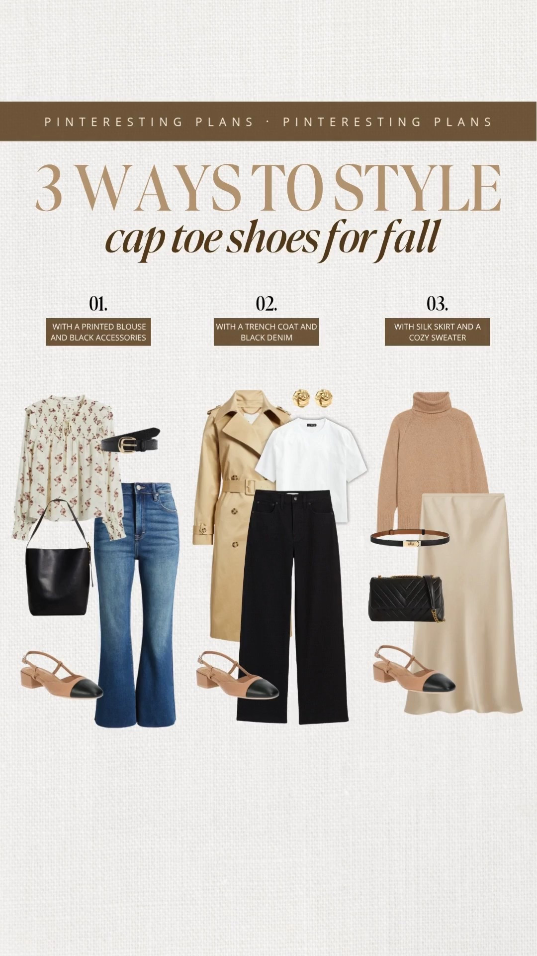 3 ways to style cap toe shoes for fall 🙌🏻🙌🏻

Fall fashion, fall style, trench coat, jeans, sweaters



#LTKSeasonal #LTKStyleTip #LTKShoeCrush

#LTKootd #LTKSeasonal #LTKWorkwear