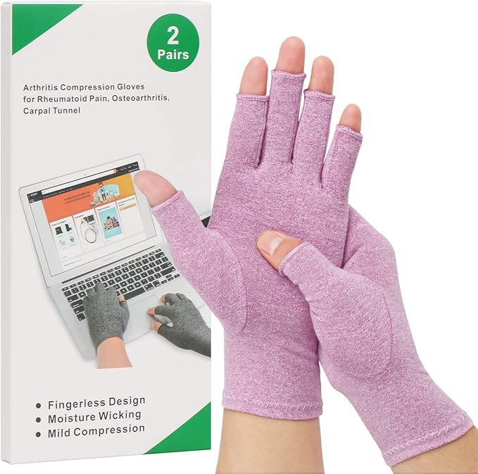 2-Pair Arthritis Compression Gloves for Alleviate Rheumatoid Osteoarthritis, Carpal Tunnel Raynau... | Amazon (UK)