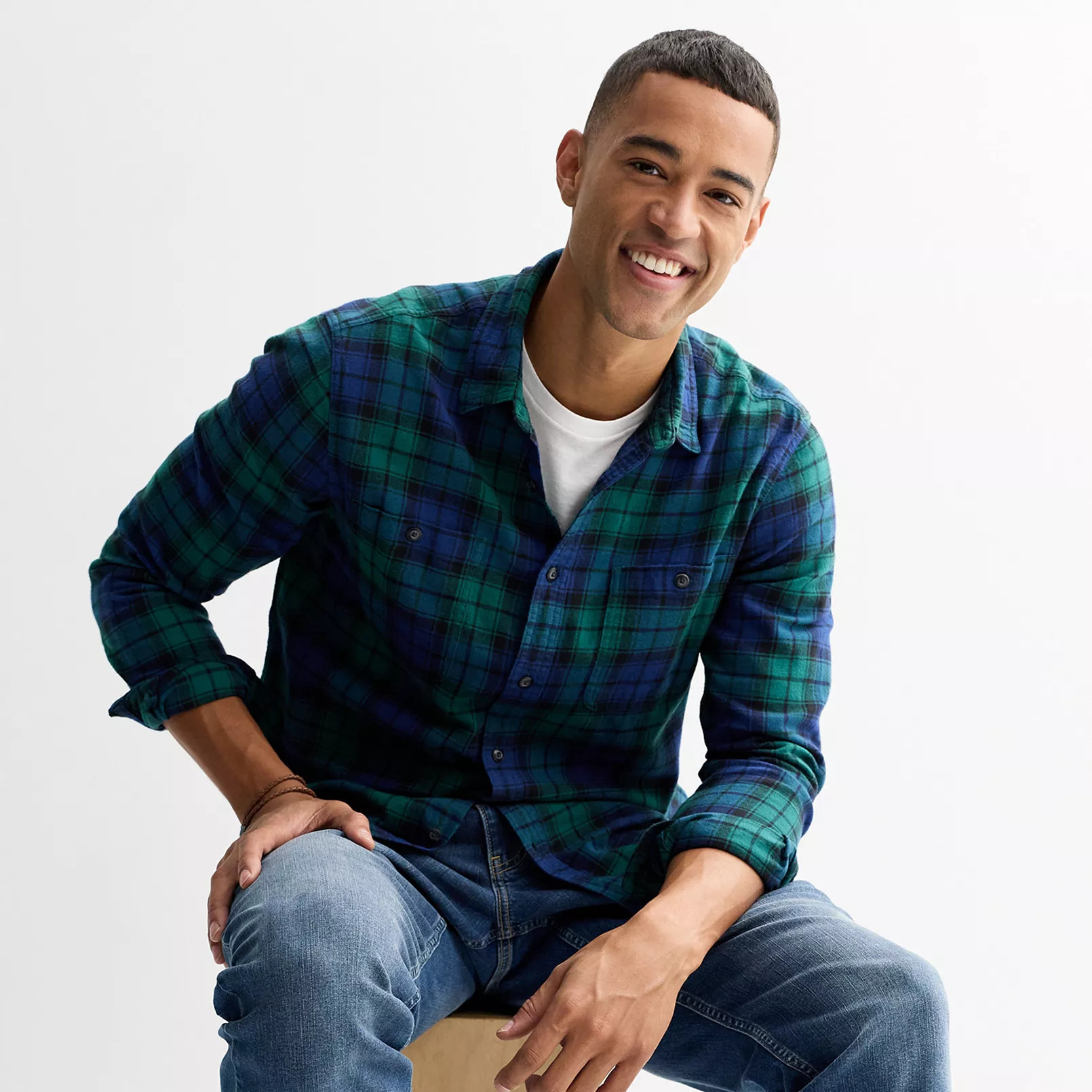 Men's Sonoma Goods For Life® Supersoft Flannel Button-Down Shirt | Kohl's