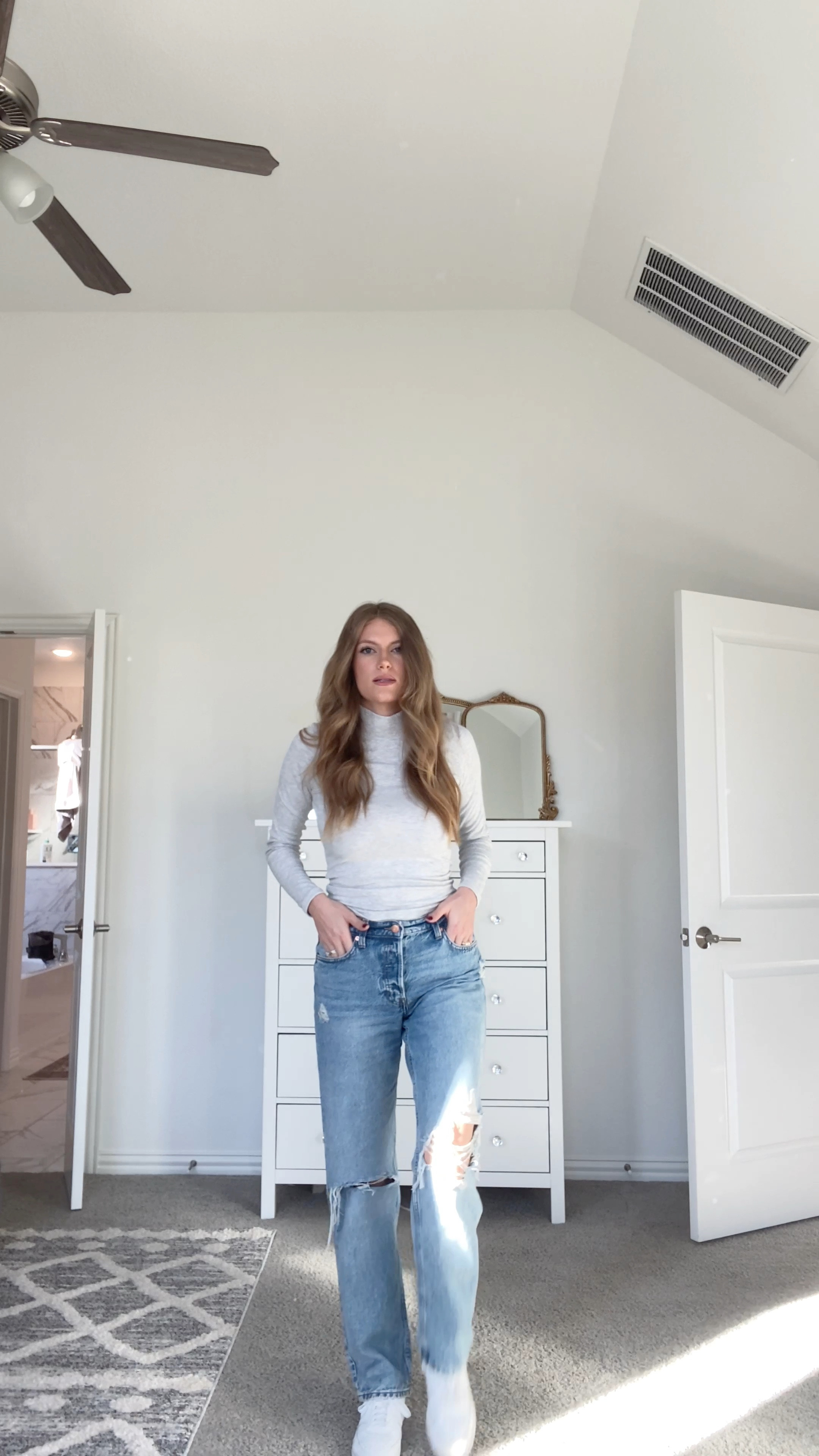 Little OOTD casual but cute outfit that you can dress up or down. #90sjeans #airforce1 #abercrombie #abercrombiesale #abercrombie #h&m #h&mjeans #OOTD

#LTKfit #LTKsalealert #LTKunder50