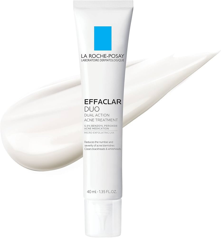 La Roche-Posay Effaclar Duo Dual Action Acne Spot Treatment Cream with Benzoyl Peroxide Acne Trea... | Amazon (US)