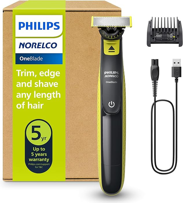 Philips Norelco One 360 Hybrid Face, Electric Beard Trimmer and Shaver, with 360 Technology, 1x 3... | Amazon (US)