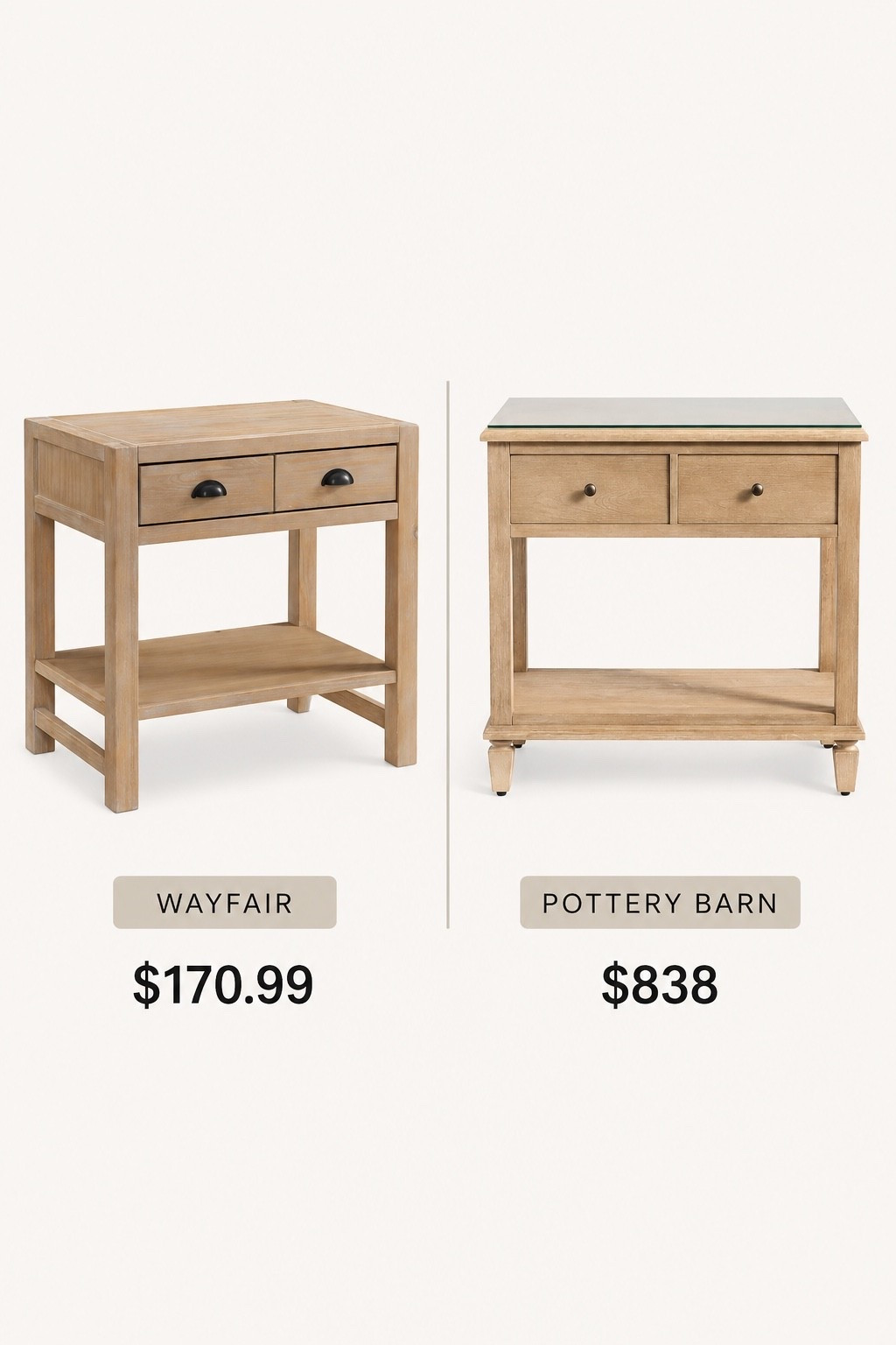 Look for Less Nightstand Dupe

This one is such a good find. Same warm wood tone and clean, classic lines as the Pottery Barn version but for a fraction of the price. I love the open shelf styling and how close the overall look is. Linking both so you can compare and decide what’s worth it for your space.

#LTKSaleAlert #LTKHome