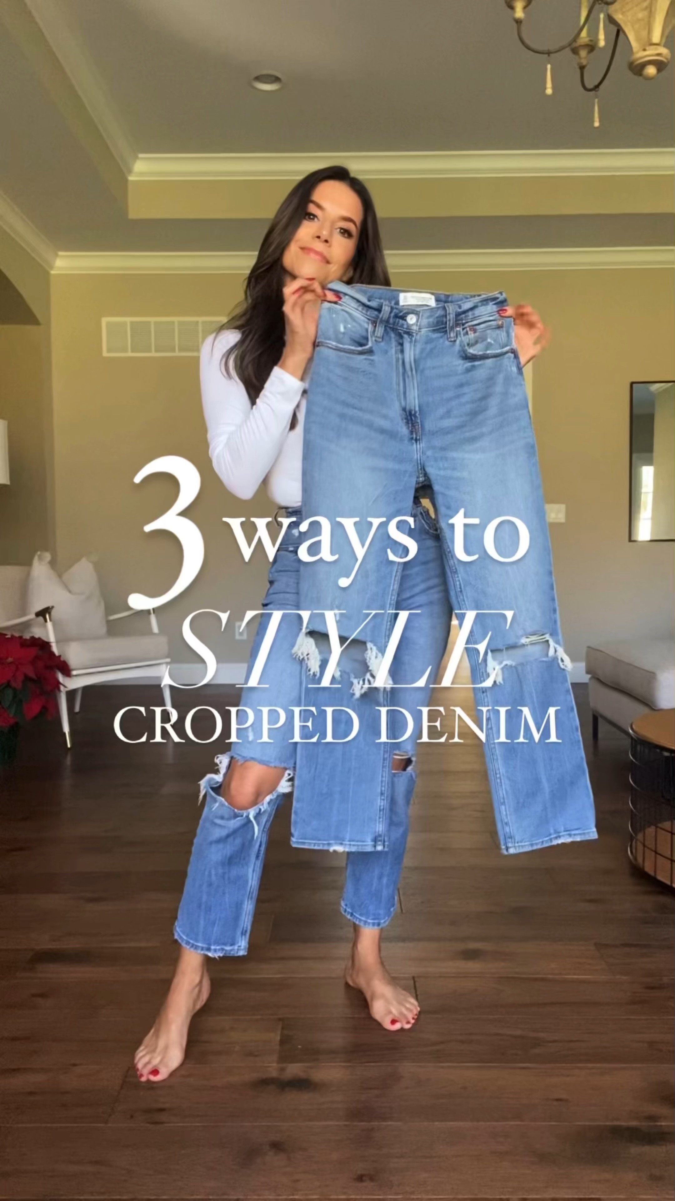 3 ways to style my cropped denim

#LTKunder100 #LTKstyletip #LTKSeasonal
