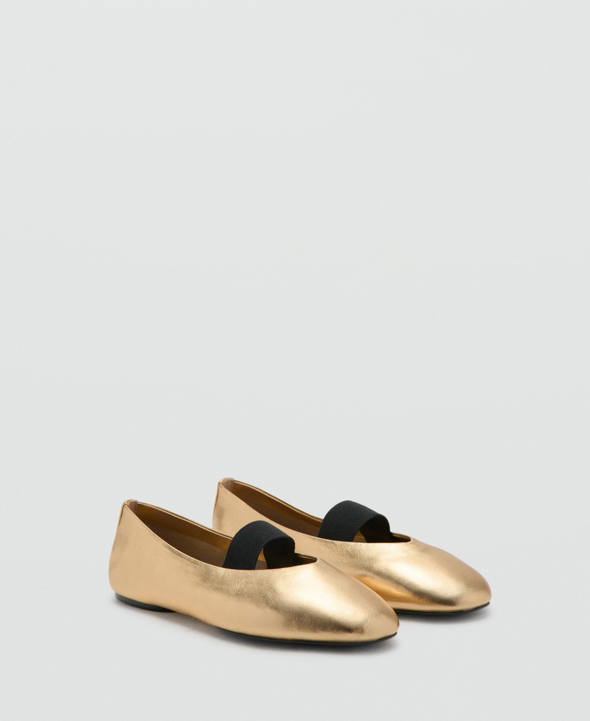 Mango Women's Strap Leather Shoes - Gold | Macy's
