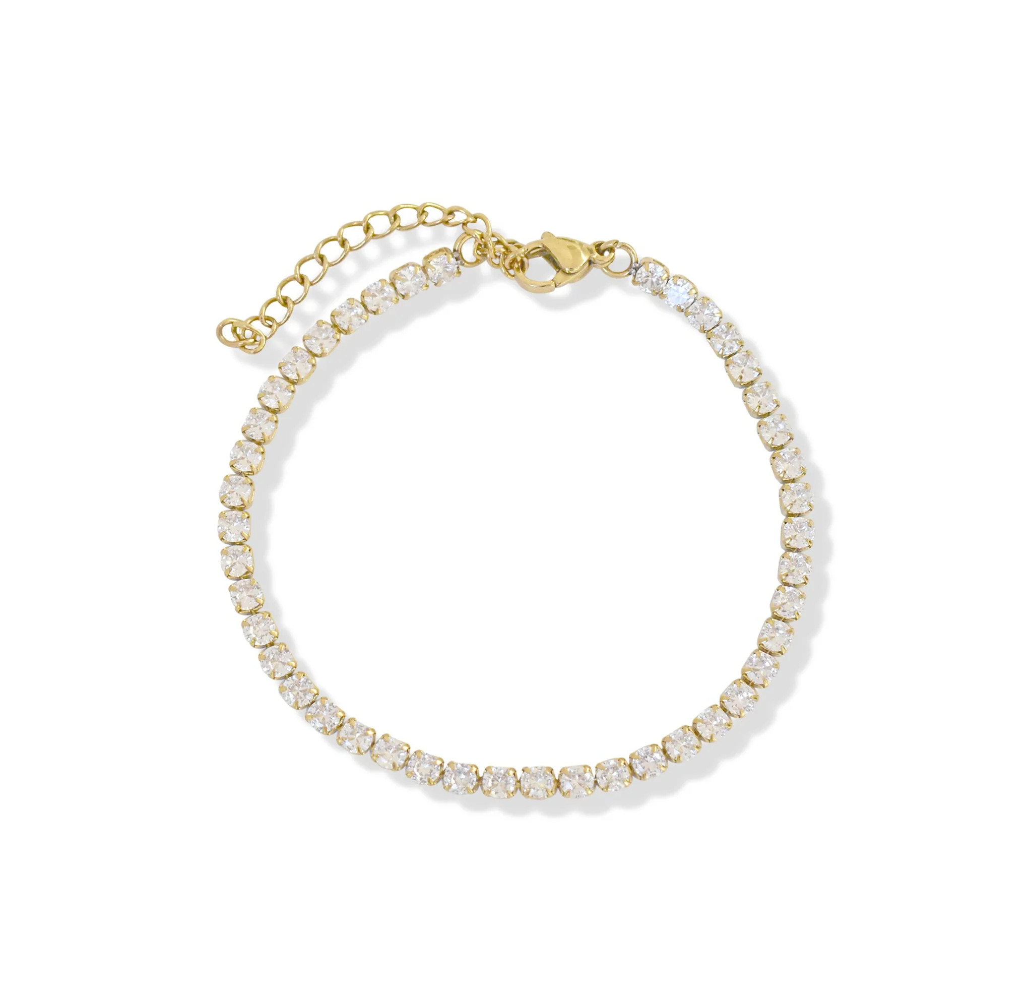 PARIS DAINTY CZ DIAMOND TENNIS BRACELET - GOLD | MAI DÉSIRÉE