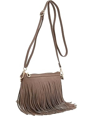 FashionPuzzle Small Fringe Crossbody Bag with Wrist Strap | Amazon (US)
