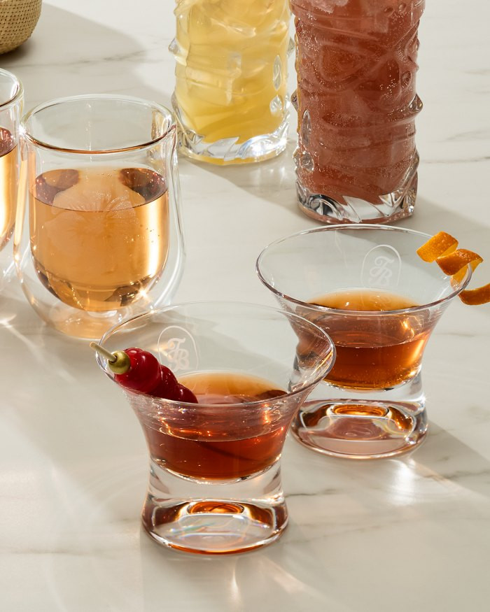 Tommy Bahama Crystal Manhattan Glasses | Tommy Bahama