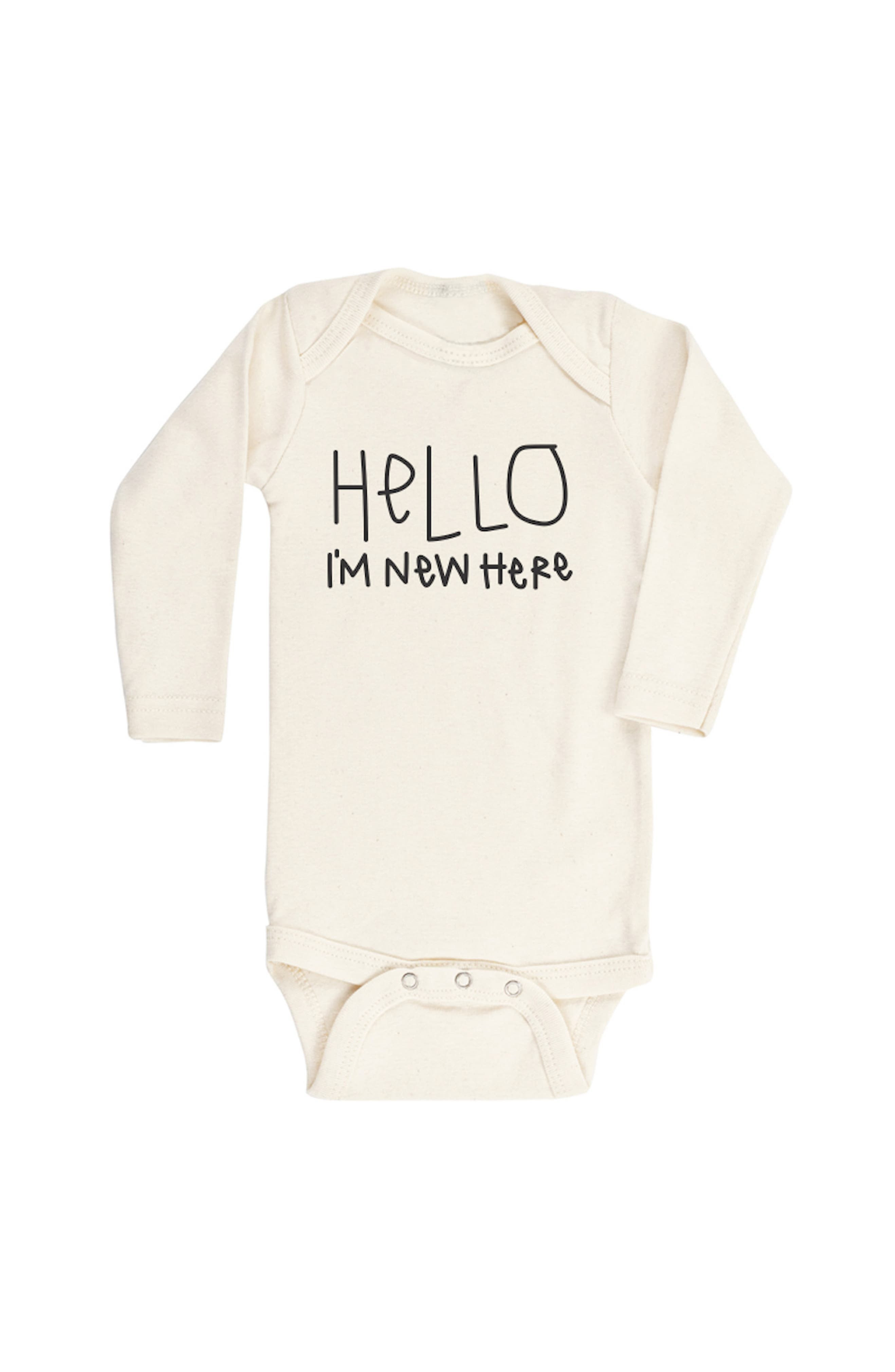 Hello, I'm New Here Organic Cotton Bodysuit | Nordstrom