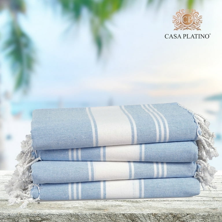 Casa Platino Cotton Hammam Towels 4 Pack – Lightweight, Extra Large Pool Towels for Adult, Perf... | Walmart (US)
