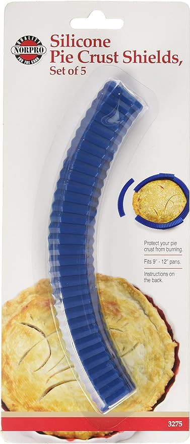 Norpro Silicone Pie Crust Shields, 5-Piece, One Size, Blue | Amazon (US)