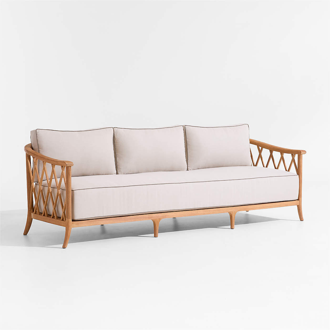 The Hartford 90" Wood Outdoor Sofa by Jake Arnold | Crate & Barrel | Crate & Barrel