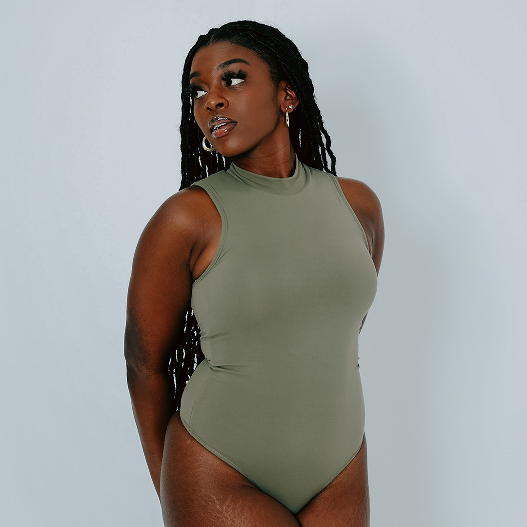 Mock Turtleneck Bramisuit | Klassy