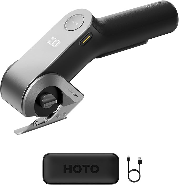 HOTO EdgeFlow Cordless Electric Scissors, Titanium Blade & LED Display, Rechargeable Cardboard Bo... | Amazon (US)