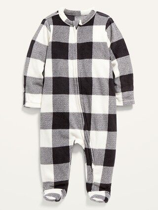 Unisex Micro Fleece Footed One-Piece for Baby | Old Navy (US)