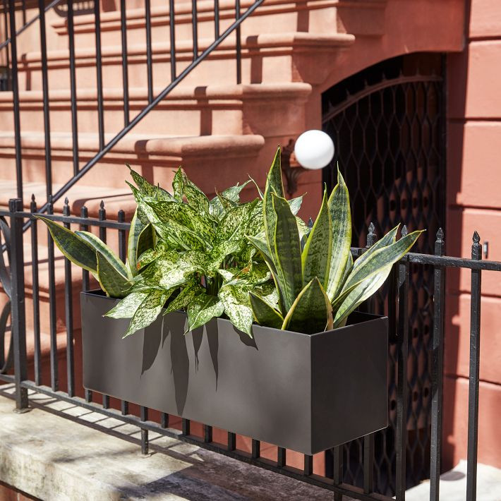 Streamline Metal Railing Planter | West Elm (US)