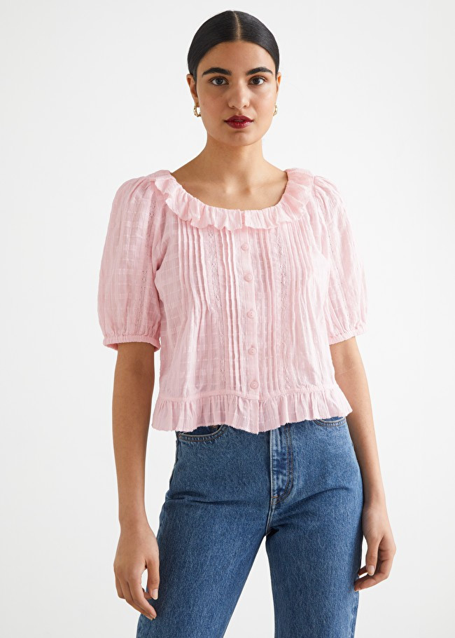 Buttoned Ruffle Lace Blouse | & Other Stories (EU + UK)