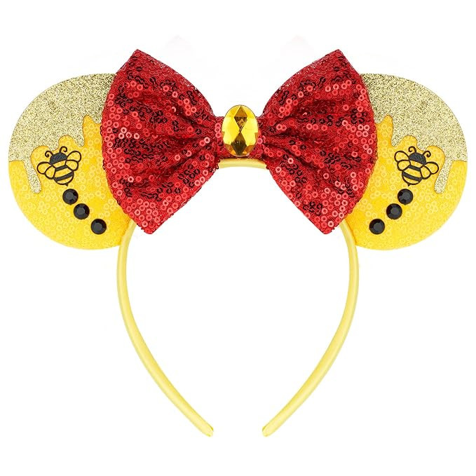 FANYITY Mouse Ears, Sequin Mouse Ears Headband for Boys Girls Women halloween&Disney Trip (Winnie... | Amazon (US)