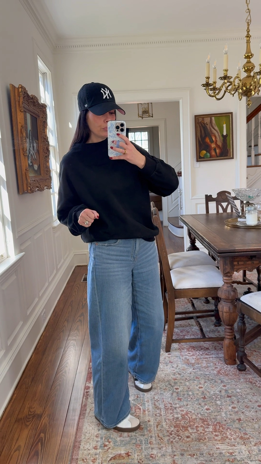 Classic sweatshirt and American Eagle jeans on sale 

#LTKSaleAlert #LTKootd