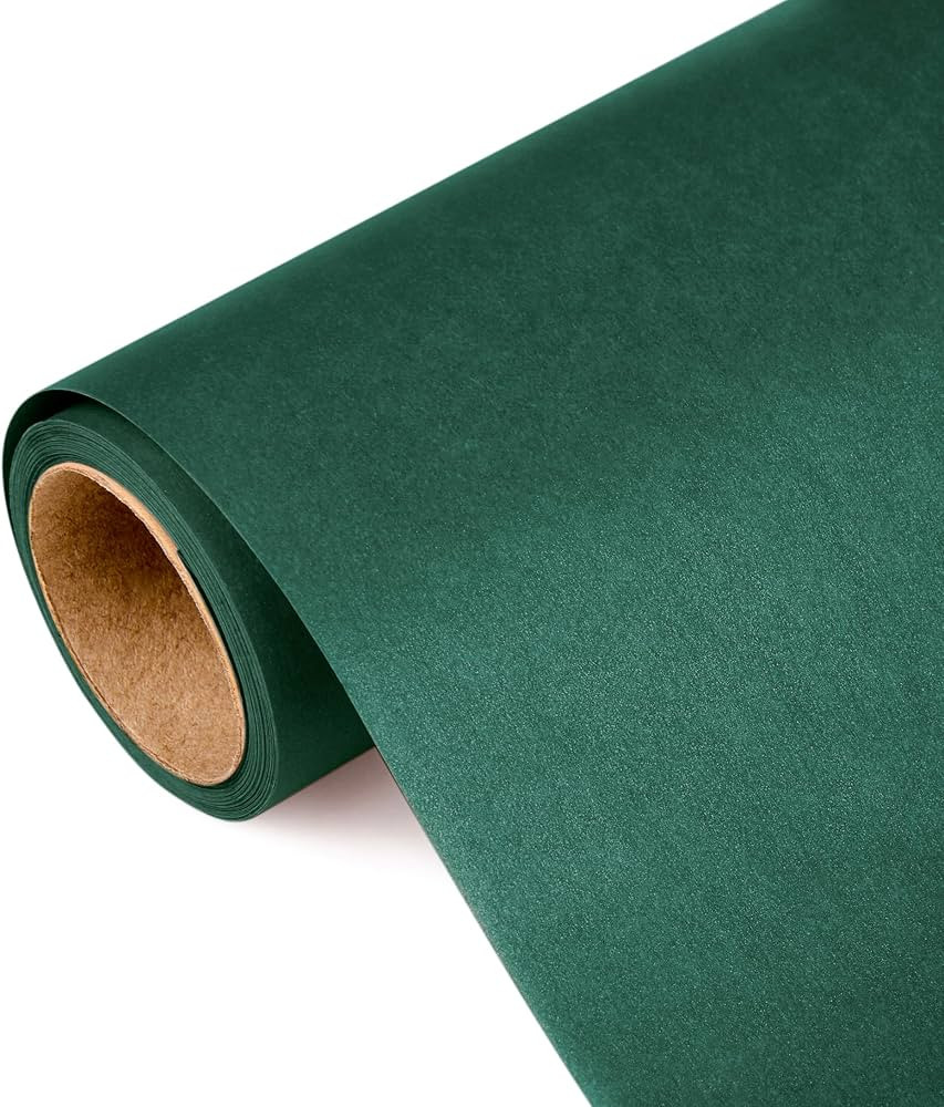 HONEYMYTH Green Christmas Wrapping Paper Roll 17"x197" – Recyclable Gift Wrap with Pearl Finish... | Amazon (US)