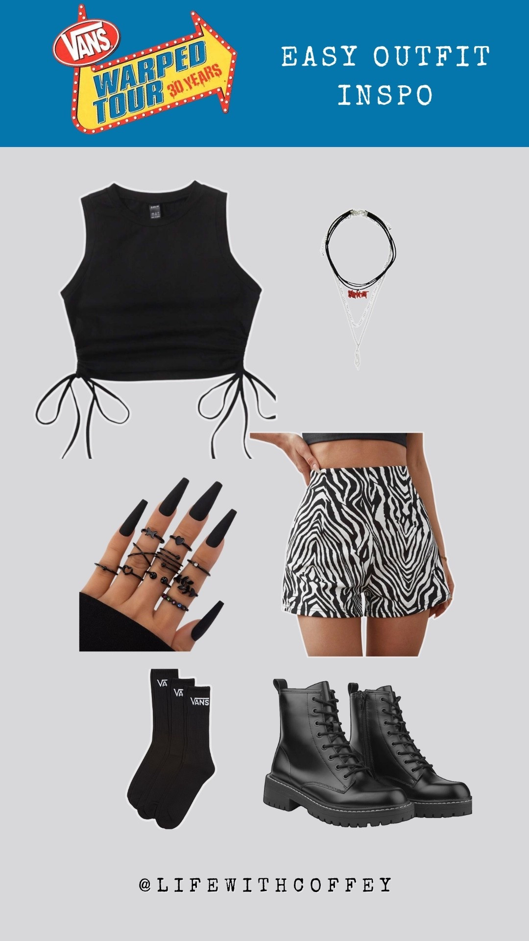Vans Warped Tour outfit inspo

#LTKootd #LTKFestival #LTKSeasonal