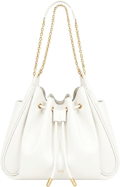 JW PEI Women's Rowan Ruched Drawstring Chain Bucket Bag | Amazon (US)