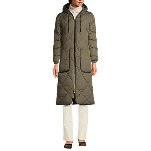 Women's Tall Insulated Quilted Maxi Primaloft ThermoPlume Coat | Lands' End (US)