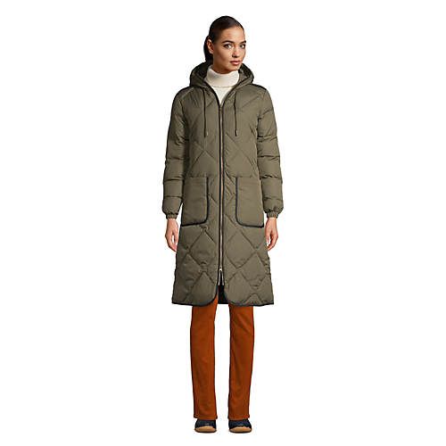 Women's Insulated Quilted Maxi Primaloft ThermoPlume Coat | Lands' End (US)