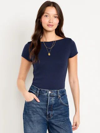Snug Boatneck T-Shirt | Old Navy (US)