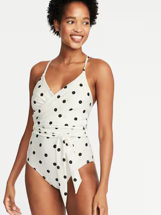 Wrap-Front Swimsuit for Women | Old Navy US