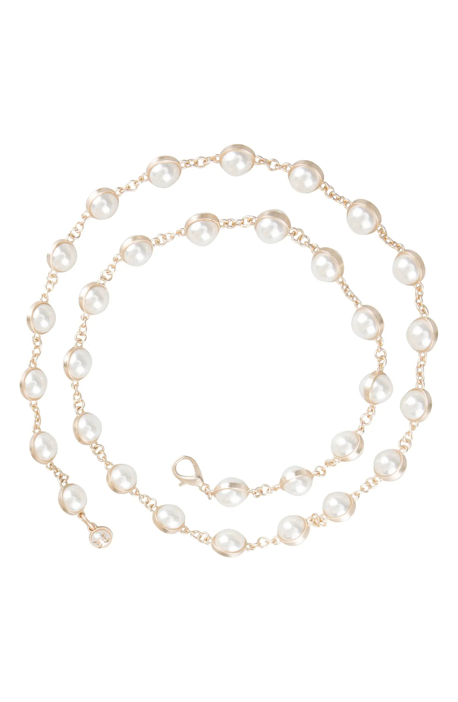 Imitation Pearl Chain Belt | Nordstrom