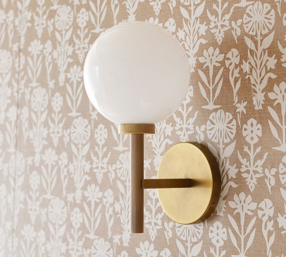 Harlow Milk Glass Sconce | Pottery Barn (US)