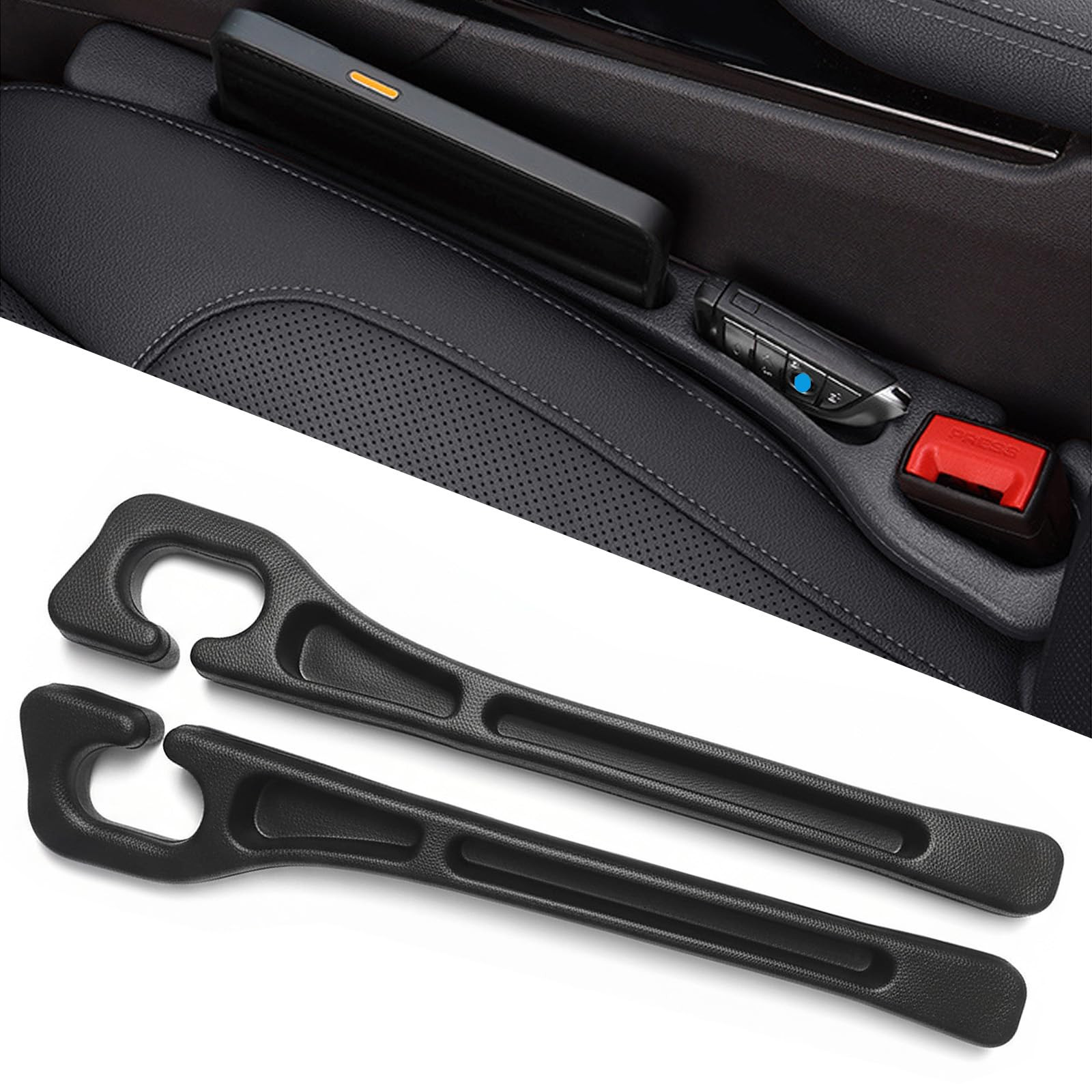 Car Seat Gap Filler Organizer of 2 - No Drop Seat Guard, Universal Car Seat Gap Filler, Durable N... | Amazon (US)