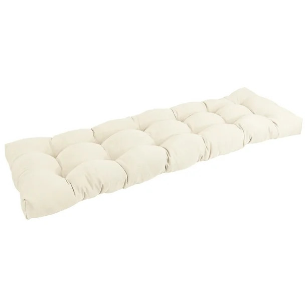 55-inch by 19-inch Tufted Solid Twill Bench Cushion Off-white-Color | Walmart (US)
