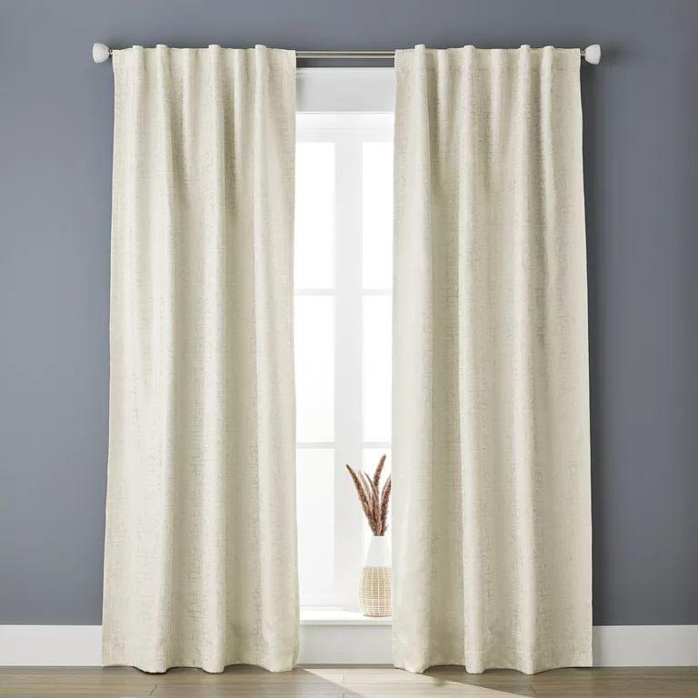Better Homes & Gardens Blackout Abstract Single Curtain Panel, 50" x 108", Taupe Splash | Walmart (US)