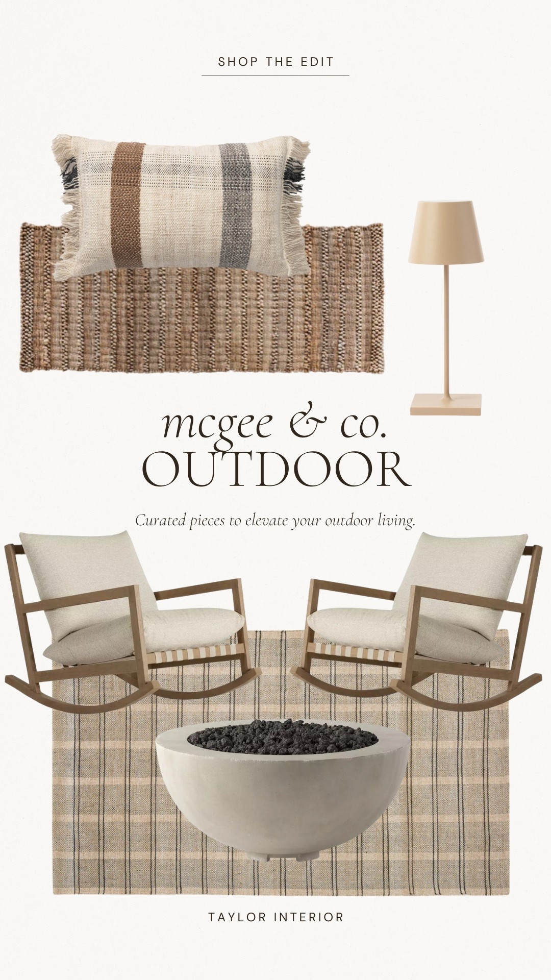 McGee & Co. Outdoor Edit
Effortless outdoor living with warm woods, neutral textures, and aged finishes. These pieces create a timeless patio that feels like a natural extension of your home - perfect for slow mornings, quiet evenings, and everything in between.
Tap to shop each piece directly.

McGee & Co outdoor, outdoor decor LTK, neutral patio design, timeless outdoor furniture, warm wood furniture, layered outdoor styling, aged terracotta planters, neutral outdoor pillows, serene outdoor space, modern rustic patio, porch decor ideas, organic outdoor living, McGee & Co patio, backyard retreat

#LTKSeasonal #LTKHome #LTKFamily