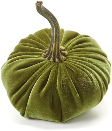 Your Heart's Content Avocado Small Velvet Pumpkin, Handmade Home Decor, Holiday Mantle Decor, Fal... | Amazon (US)