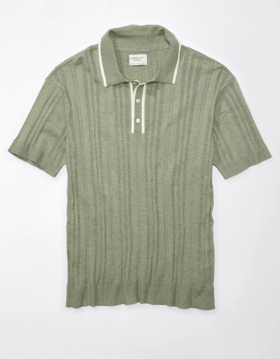 AE Weekend Tipped Sweater Polo Shirt | American Eagle Outfitters (US & CA)
