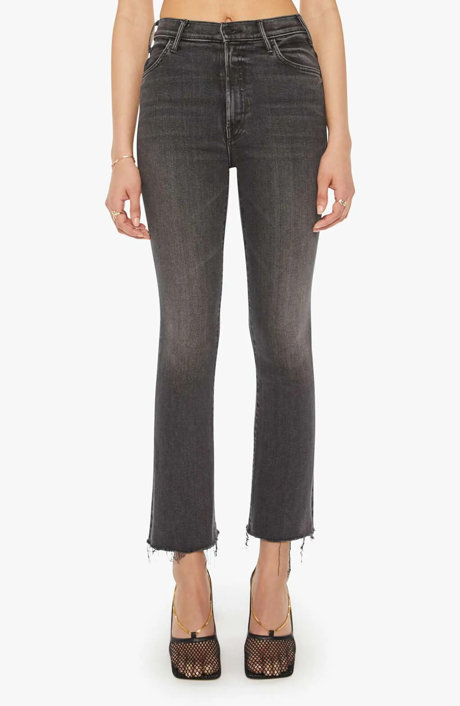 The Hustler High Waist Fray Hem Ankle Bootcut Jeans | Nordstrom