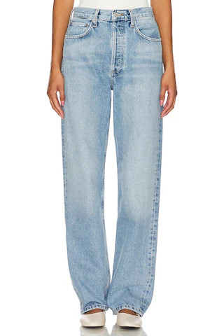 AGOLDE Kelly High Rise Relaxed Straight Jeans in Harmonic from Revolve.com | Revolve Clothing (Global)