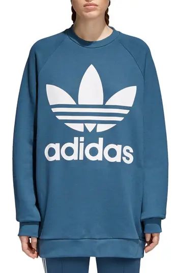 Women's Adidas Originals Oversize Sweatshirt, Size X-Small - Grey | Nordstrom