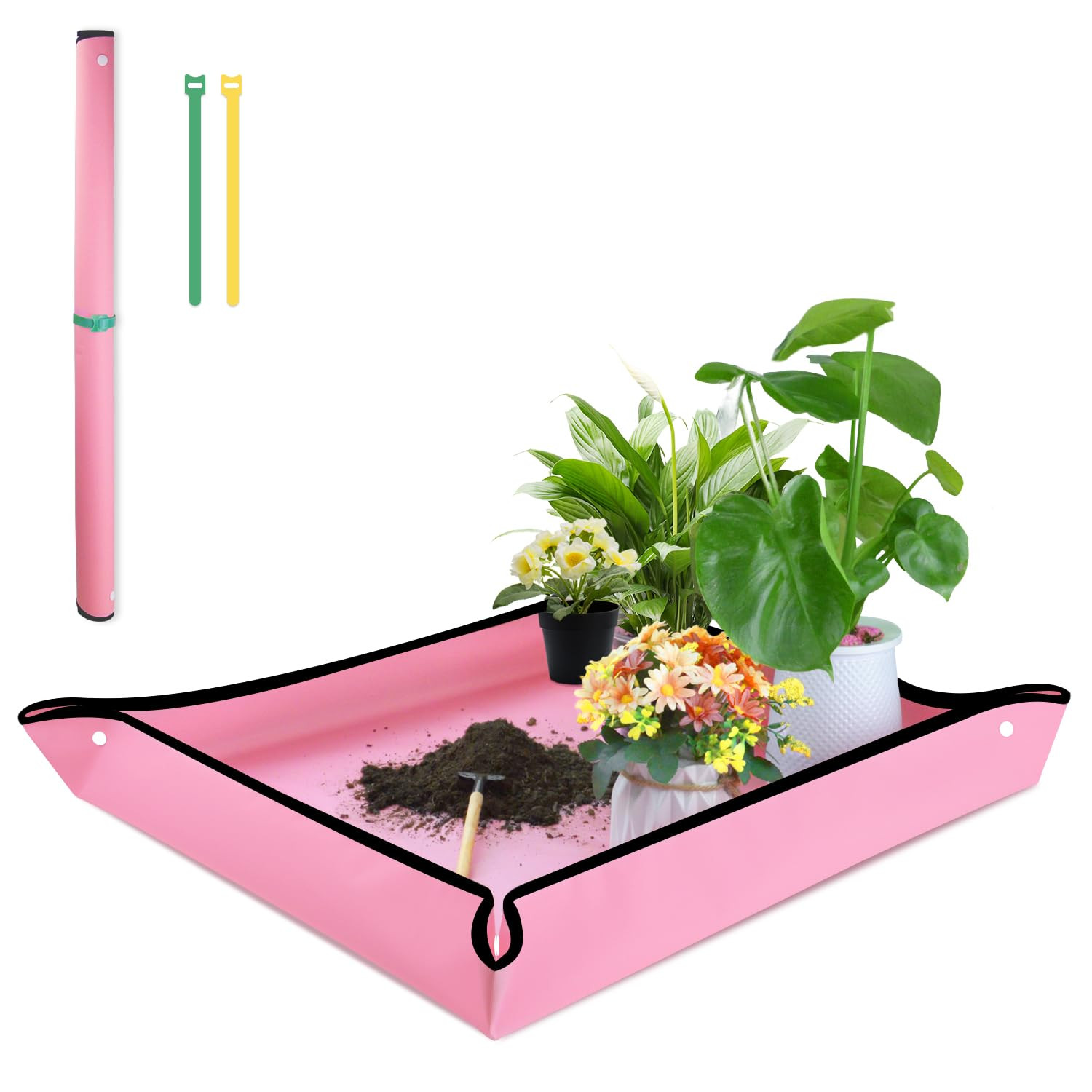 SupKing Repotting Mat for Indoor Plant Transplanting 29.5"x 29.5" Pink Garden Mat for Plant Lover... | Amazon (US)
