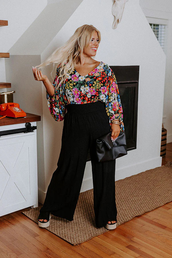 Tree Lined Drive High Waist Pants In Black Curves • Impressions Online Boutique | Impressions Online Boutique