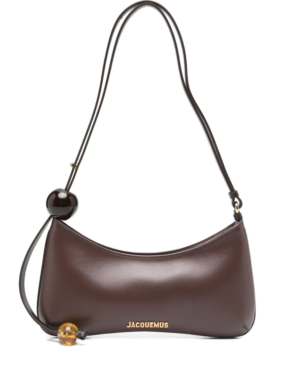 Jacquemus The Bisou Perle Shoulder Bag | Brown | FARFETCH | Farfetch Global