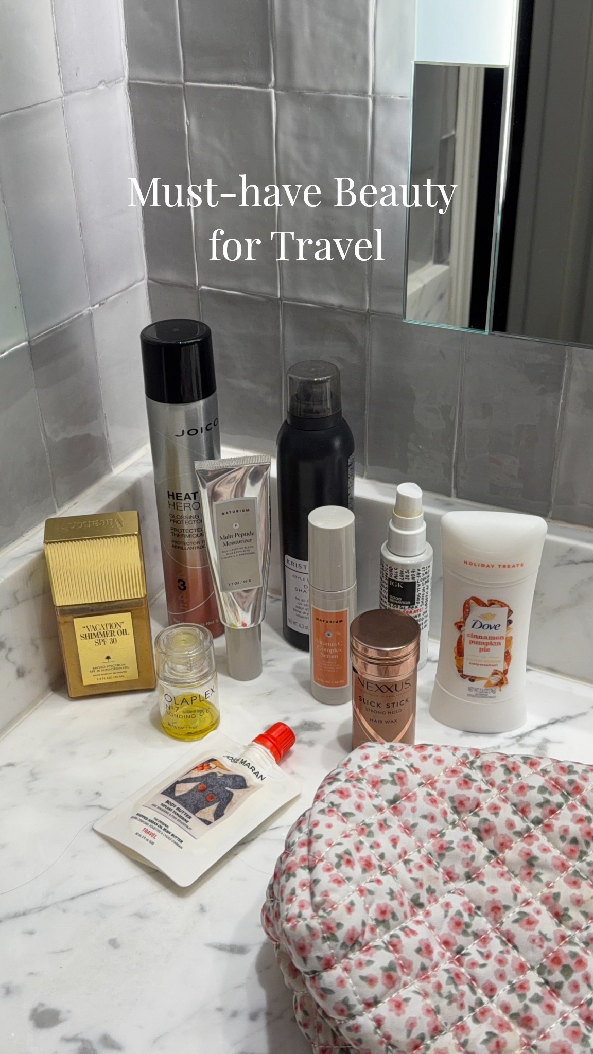 Must have line up when traveling. Aka my skincare and hair care products I can’t live without

#skincare #haircare affordable beauty, ulta, Sephora, target 

#LTKmorningroutine #LTKBeauty #LTKselfcare